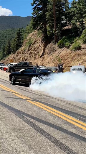 The proper way to leave a checkpoint! 😎 #burnout #transam #turbo #spool #castle #racecar #streetcar #raceweek #dragracing #becausestreetcar #roadtrip #checkpoint | Rocky Mountain Race Week