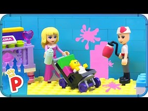 ♥ LEGO Aurora Making BABY NURSERY with Prince Phillip in Fairytale Castle
