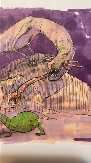 Cave monster creature design concept art. #creatureartist #conceptart #art