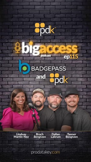 ProdataKey on Instagram: "We’re excited to share a brand new episode of the Big Access Podcast featuring a special guest: Lindsay Martin-Nez, CEO of BadgePass! In this episode, Brach Bengtzen, Dallan Labrum, Tanner Bengtzen, and Lindsay Martin-Nez talk about BadgeHub, a flexible photo ID issuance software, and how it works with PDK to elevate security in any space. How many times can four people say sasquatch in one podcast episode? Does Dallan know how to read? Listen to find out! The Big Acces