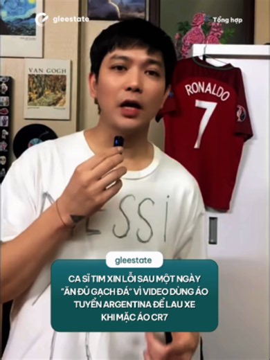 Tim xin lỗi vì dùng áo Messi lau xe khi mặc áo Ronaldo — lời giải thích