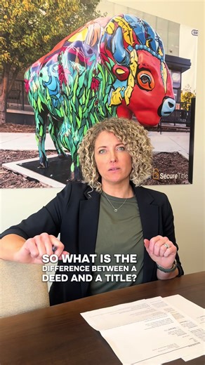 Deed VS Title. What’s the difference? #securetitlefargo #betterthanbusinessasusual