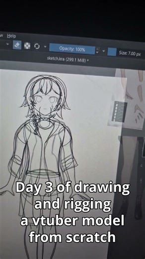 I am starting to question my sanity while drawing and rigging a whole vtuber model from scratch