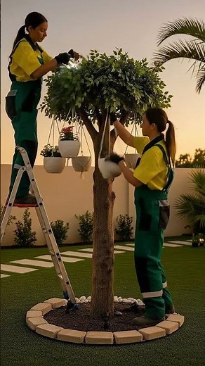 The Ultimate Garden Hack: DIY Hanging Flower Tree! 🌸✨
