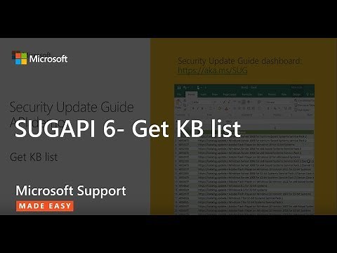 How to get the KB list using the Security Update API | Microsoft