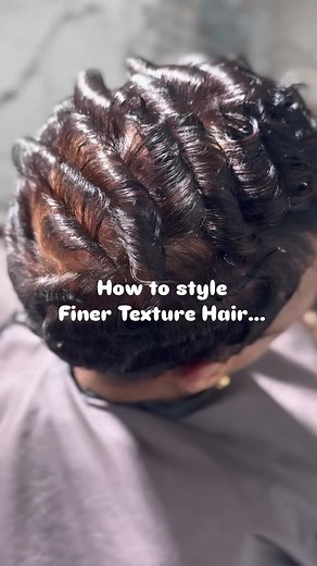 How to Style Finer Texture Hair… Start by selecting lightweight products such as @jupoppin to avoid weighing down your hair. When curling fine hair, use a heat protectant to prevent damage. Opt for a lower heat setting to avoid adding stress to the hair. When molding the hair,do some waves…this creates texture and add some volume to the hair. Powered by @jupoppin Beauty @nikkinick384 | Gillian Garcia Artistry