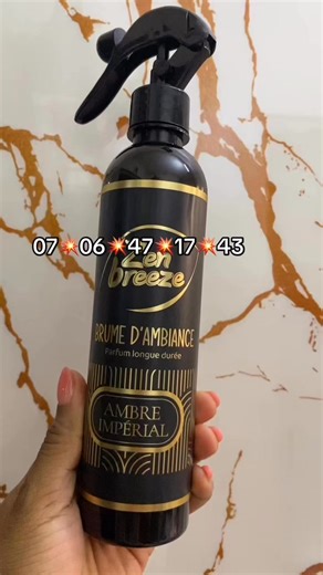 ✨ Zen Breeze – Ambre Impérial & Éternel Prestige ✨ 💨 Transforme l’atmosphère autour de toi Envie d’un espace plus calme, élégant et rempli de bonnes vibrations ? Découvre nos brumes d’ambiance Zen Breeze, pensées pour purifier et parfumer subtilement ta maison, ton bureau, ta voiture ou ton coin prière 🌿 Senteurs raffinées et longue durée 💫 Ambiance apaisante et énergisante 🏡 Parfaites pour créer une atmosphère zen et accueillante Un simple geste suffit pour changer l’énergie d’un lieu 👉 Di