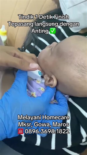 Tindik 1 detik terpasang , incloud anting Titanium minim nyeri, minim berdarah dan minim infeksi #fyp #fyppppppppppppppppppppppp #fypage #tindikbayi #tindikbaby