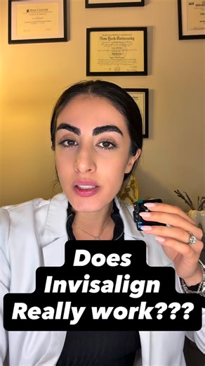 Dentist NYC | Cosmetic Dentist | Veneers & Invisalign on Instagram: "Does Invisalign really work? It works because of the planning behind it. Your results depend on how your teeth are staged, where attachments are placed, and how consistently you wear your aligners not the trays alone. That’s why a real dental consultation matters. That’s when you know if Invisalign will actually work for you. Save this before starting treatment. #invisalign #invisalignresults #nycdentist #teethstraightening #co