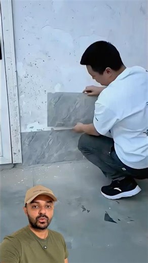 Adhesive wall covering, just like porcelain tile 😱