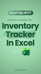 21K views · 728 reactions | If you're doing THIS in Excel... STOP NOW! 勞 In this tutorial you'll learn how to create an automatic inventory tracker in Excel! #excel #spreadsheets #exceltips #accounting #workhacks | Excelbychris | Facebook