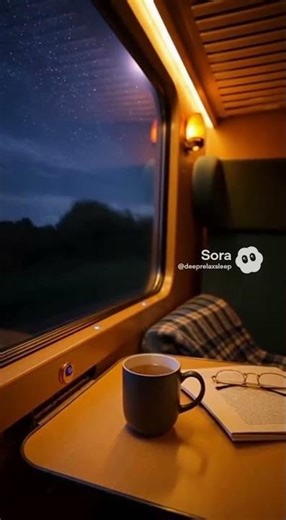 ght Train Window Ambience 🚆✨ | Relaxing Railway Sounds for Sleep & Study
