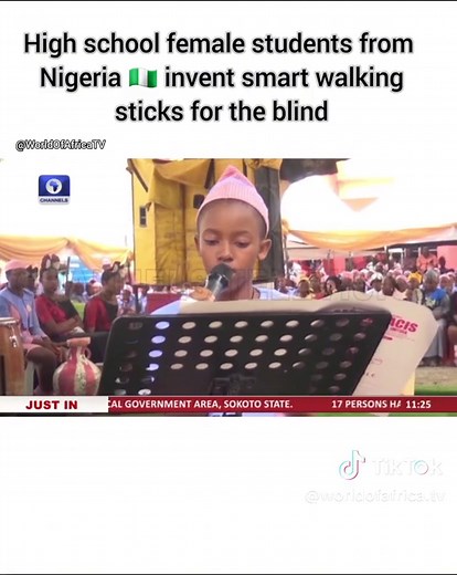 Students of the Regina Pacis Secondary School in Nigeria recently made waves for creating Smart Walking Sticks for the blind. Displaying their genius skills in robotics and coding, the girls invented smart sticks that can detect obstacles not less than 120 centimeters away from a blind person 🎥: Video via Channels TV #reginapacishighschool #nigeria #worldofafricatv