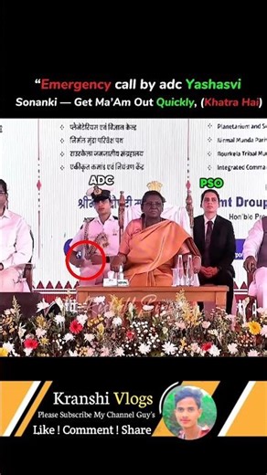 ,,High Alert 🚨: ADC Quickly Moves President 🇮🇳 After Sensing Danger ⚠️#adc #highalert #army #shorts