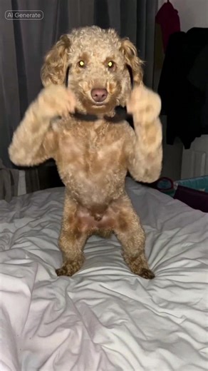 Miniature Poodle Dances and Walks Like a Human