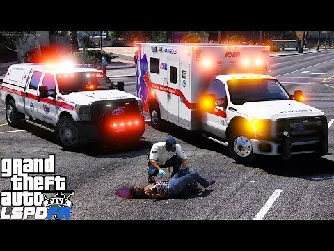 GTA 5 LSPDFR EMS Mod #13 | Playing As A Paramedic | American Medical Response Ambulance & Supervisor