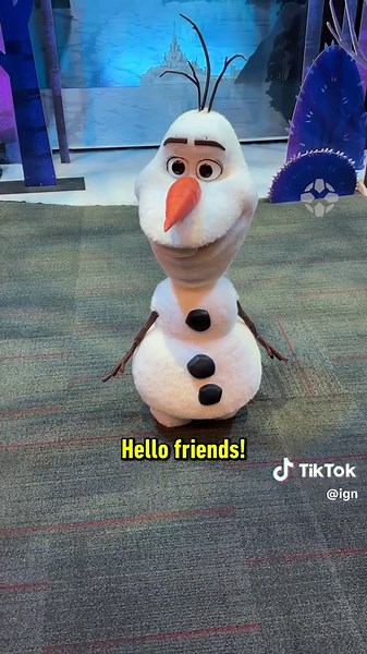 We got to meet the new Olaf animatronic made by Disney's Imagineers! #olaf #disney #tech #frozen