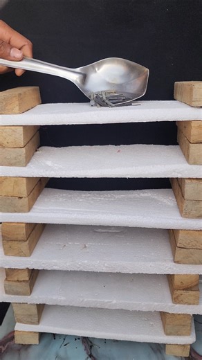 Hot Iron Ball vs Thermocol Tower 🔥 | 1000 Degree Experiment #asmr #experimnent #satisfying #shorts