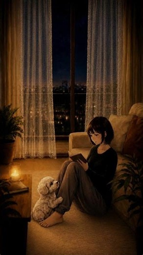 Reading Night with My Dog 🐶 lofi beats | Night Room #9