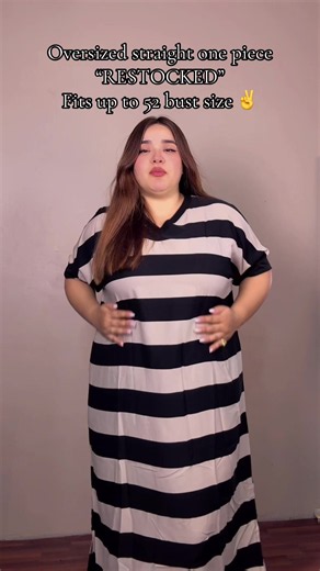 Oversized Straight One-Piece Dress — Fits Up to 52
