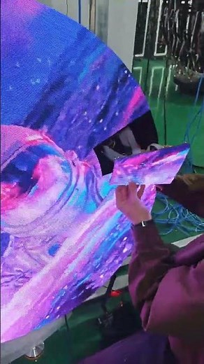 Magnetic Magic! Pie LED + Floating Spaceman (Easy Setup) ✨ #leddisplay #ledscreen #ledmodule #art