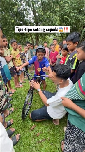 Tipe-tipe setang sepeda😱‼️#minivlog #bolang #petualagan #villagekidslife #outdoor #bermain