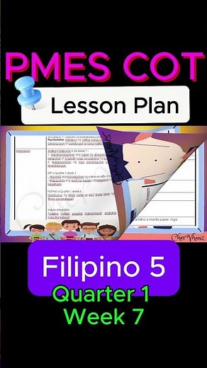 PMES COT Lesson Plan for Filipino 5 Quarter 1 Week 7 MATATAG With Complete Indicators
