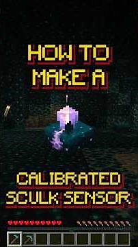 Minecraft: Calibrated Sculk Sensor | Advanced Vibration Detection | Recipe 295