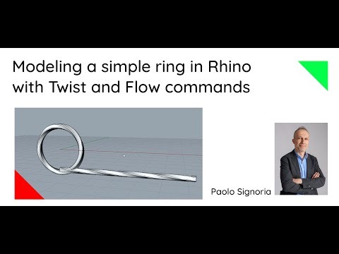 RHINO Disegnare un anello a torciglione (tutorial ITA, Subs ENG) |Modeling a ring