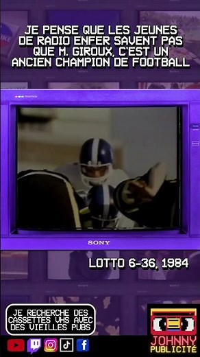 Pub Québec - Lotto 6-36 avec Michel Forget #pub #publicité #ad #commercial#quebec #canada #retro