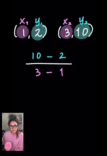 find slope from 2 points