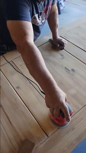 Restoration of the walnut table.