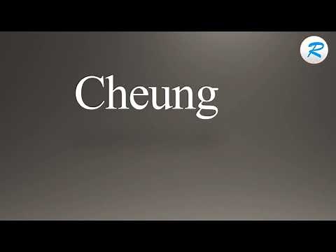 How to pronounce Cheung