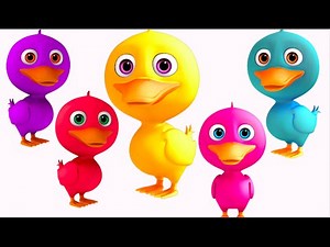 Five Little Ducks Went Out One Day | 5 Little Ducks | Nursery Rhymes Collection 3D