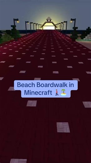 Walking the Beach Boardwalk in Minecraft 🏖️ #shorts