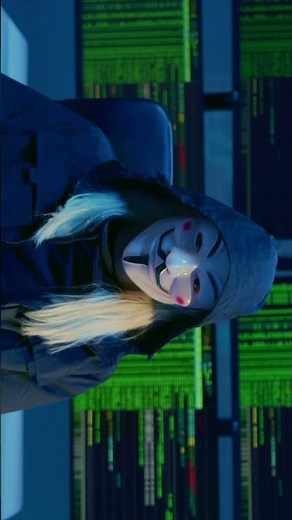 Anonymous Hacker Green Screen Animation | Cyber Security Background Video #shorts #short #animation
