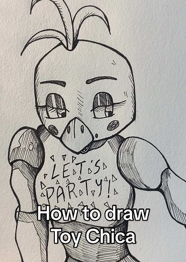 How to draw Toy Chica from Five Nights at Freddy’s #art #fivenightsatfreddys #toychica #tutorials #drawing how to draw toy chica five nights at freddy’s art drawing tutorial