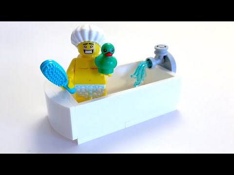 How to Build a LEGO Bathtub from ONLY 10 Bricks! (Tutorial)
