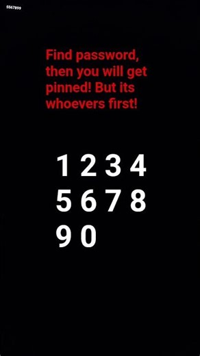 find password, then you will get pinned!