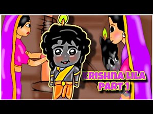 Krishna Lila natkhat krishna part 1 💕🙌🦚 #radhakrishna #animation #cartoon