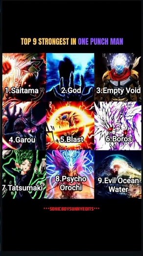 Top 9 Strongest in One Punch Man – Do You Agree?