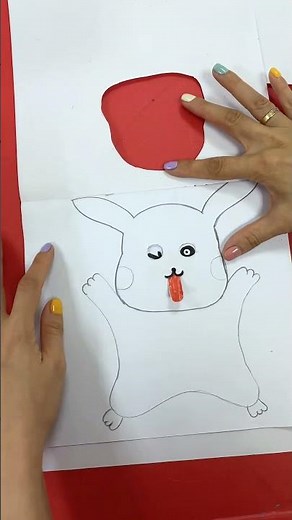 Cách làm trò chơi pikachu ú oà siêu dễ cho bé #shorts #english #kids #craft #pikachu #game
