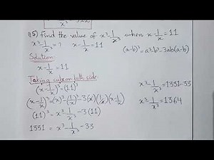 Exercise 3.2 class 9 maths q 14 and 15 | find the value of x3-+1/x3 when x+1/x=7