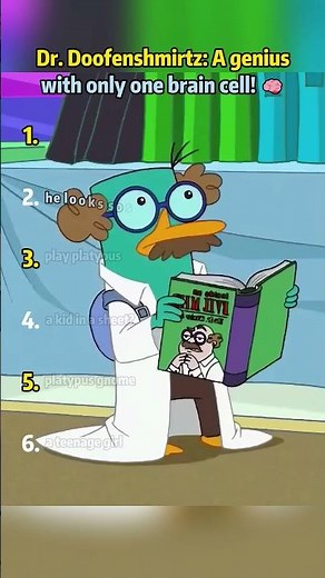Dr Doofenshmirtz A genius with only one brain cell! 🧠 #phineasandferb #disneyxd