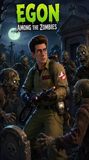 ⚰️ Egon’s Terrifying Discovery in the Cemetery! 👻⚡ #3danimation #ecto1 #ghostbusters