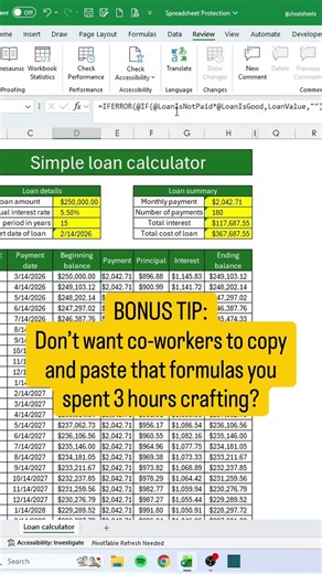 Spreadsheet Protection in Excel! 🔒 #excel