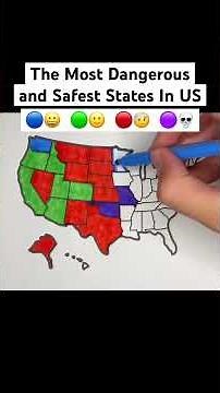 The Most Dangerous And Safest States In US 🇺🇸 #usa #unitedstates #map #geography #states