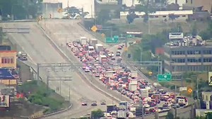 3.2K views · 33 reactions | #ICYMI: Here's a look at a traffic jam on Interstate 95 in Providence earlier this morning. The Rhode Island Department of Transportation says it was caused by a medical emergency. https://www.abc6.com/police-shut-down-interstate-95-in-providence/ | ABC6 News | Facebook