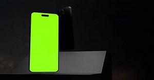 3D Animated Smartphone Mockup with Green Screen Display
