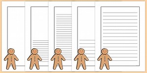 Gingerbread Man Portrait Page Borders
